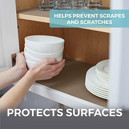 HOME GENIE Shelf Drawer and Cabinet Liner, Non Adhesive, 20x20 Light Taupe