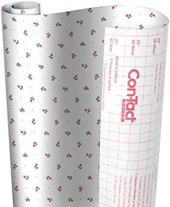 Con-Tact Brand Creative Covering, Self-Adhesive Shelf Liner, Multi-Purpose Vinyl Drawer Liner, Easy To Use And Apply, 18'' X 9', Rosebud