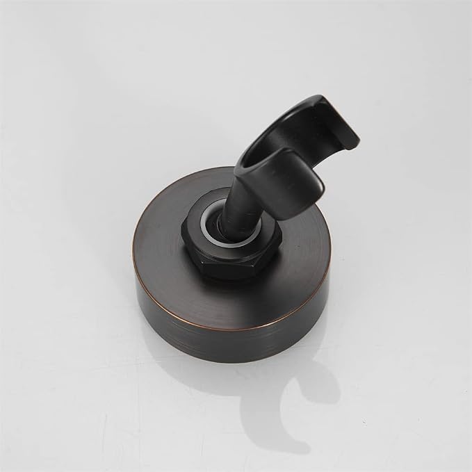 Brass Oil Rubbed Bronze Shower Wand Holder - Adjustable Bidet Sprayer, Wall Mount, RV Shower Head Holder