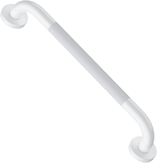 16 Inch Oil Rubbed White Shower Grab Bar w/Anti Slip Grip, ZUEXT Stainless Steel Bath Grab Bar,Bathroom Balance Bar, Wall Mount Safety Handrail Support, Handicap Injury Elderly Senior Assist Handle