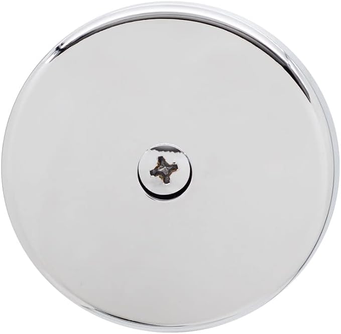 Westbrass D328-26 3-1/8" One-Hole Bathtub Overflow Faceplate and Screw, Polished Chrome