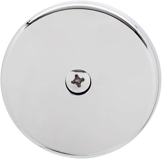 Westbrass D328-26 3-1/8" One-Hole Bathtub Overflow Faceplate and Screw, Polished Chrome