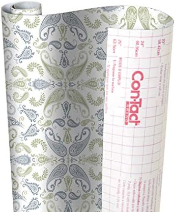 Con-Tact Brand Creative Covering, Self-Adhesive Shelf Liner, Multi-Purpose Vinyl Roll, Easy to Use and Apply, 18'' x 16', Abby Sage