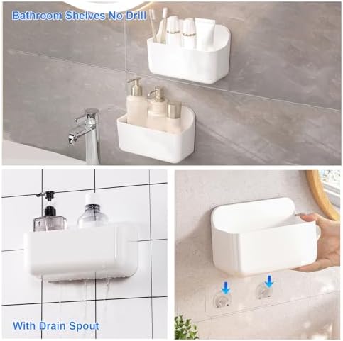Diesisa Wall Mount Organizer, 2Pc Small Adhesive Cabinet Door Organizer