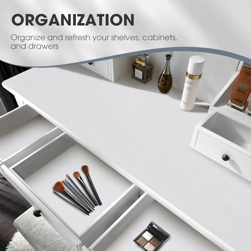 Drawer and Shelf Liner for Kitchen Cabinets, White, 20IN X 20FT