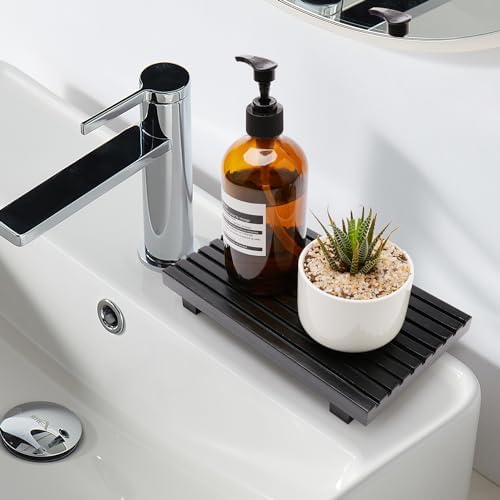Wooden Display Risers Table Stand for Bathroom Tray Kitchen Counter Decor