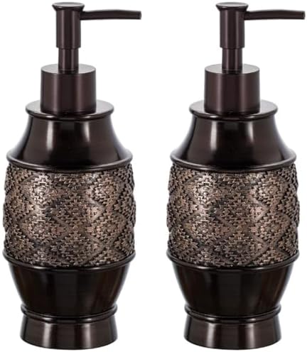 Creative Scents Dublin Brown Bathroom Soap Dispenser Set of 2