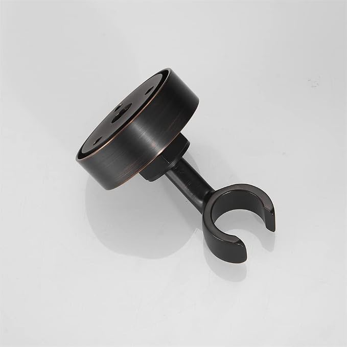 Brass Oil Rubbed Bronze Shower Wand Holder - Adjustable Bidet Sprayer, Wall Mount, RV Shower Head Holder
