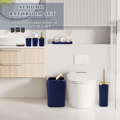 XLHOMO Blue Bathroom Set, 9PC Bathroom Set, Bathroom Accessory Set