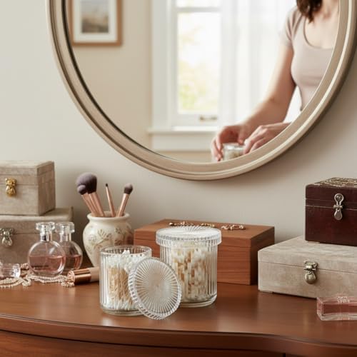 4pcs Clear Glass Bathroom Accessories Set