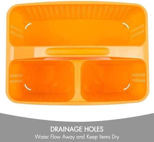 Tiawudi Portable Shower Caddy, Caddy Organizer with Handle, Plastic Shower Basket Hold Soap, Shampoo, Hair Supplies and Beauty Products, Cleaning Supplies Organizer for Home, Dorm, Shelf and Cabinet