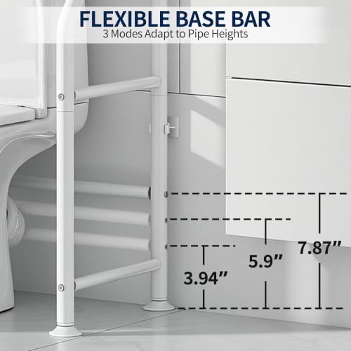 Livilord 3-Tier Over Toilet Storage, Anti-Wobble, White