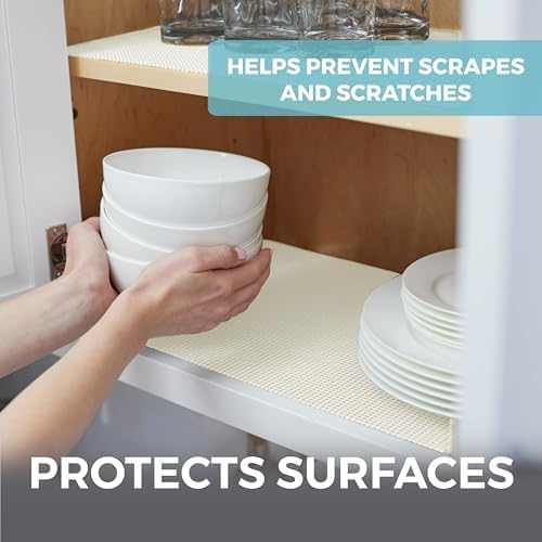 HOME GENIE Shelf Drawer and Cabinet Liner, Non Adhesive, 20x20 White