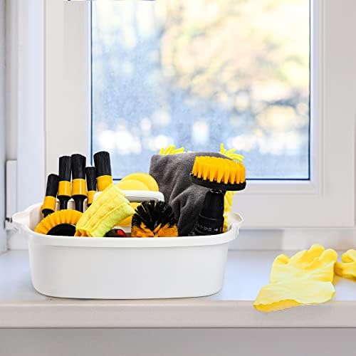 TOPZEA 2 Pack Cleaning Supplies Caddy, Large Plastic Cleaning Supply Organizer Bucket with Handle Portable Housekeeping Shower Tote Caddy Under Sink Tool Storage Baskets for Dorm, Bathroom, Household