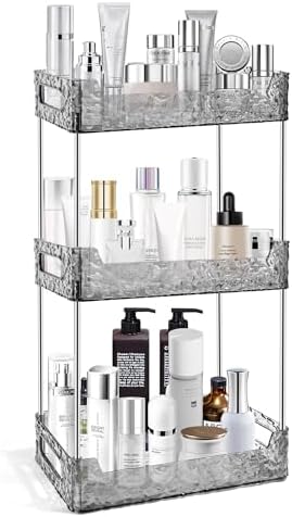 3-Tier Bathroom Counter Organizer Countertop Storage-Grey