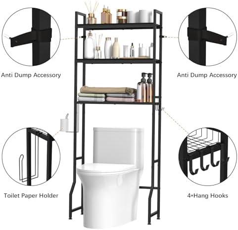 Over The Toilet Storage 3 Tier Over Toilet Bathroom Organizer