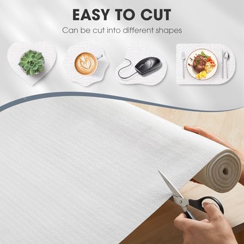 Drawer and Shelf Liner for Kitchen Cabinets, White, 12IN X 10FT