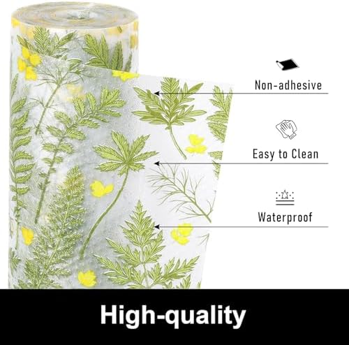 Cooyes Shelf Liner Drawer Liners, Shelf Liners for Kitchen Cabinets, Non-Adhesive Cabinet Liner, EVA Waterproof Non-Slip Refrigerator Liners for Kitchen Drawers（23.6" W x 118" L）
