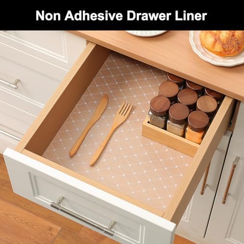 Cooyes Shelf Liner Non-Adhesive EVA Cabinet & Drawer Liner 17.5" x 120"
