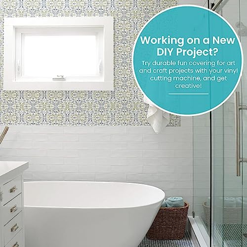 Con-Tact Brand Creative Covering, Self-Adhesive Shelf Liner, Multi-Purpose Vinyl Drawer Liner, Easy to Use and Apply, 18'' X 9', Abbey Sage (Pack of 12)