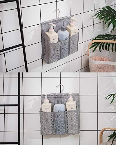 ALYER Hanging Mesh Shower Caddy,Bathroom Toiletry Organizer,Gray