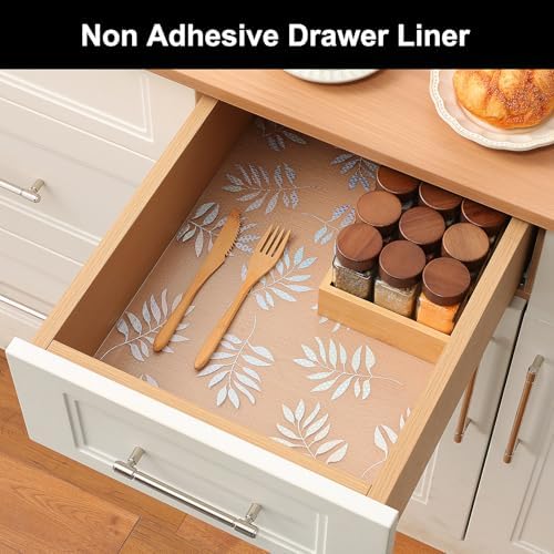 Cooyes Shelf Liner Non-Adhesive EVA Cabinet & Drawer Liner 11.8" x 120"