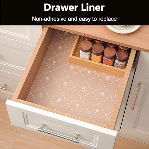 INNOLITES Shelf Liner for Kitchen Cabinets, Non-Adhesive Drawer Liner