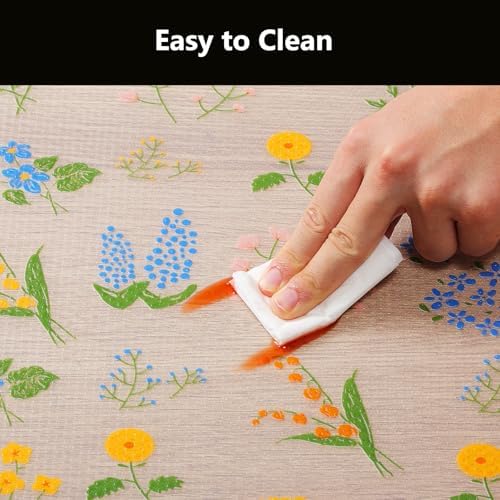 INNOLITES Shelf Liner for Kitchen Cabinet, Floral Drawer Liner Non-Adhesive