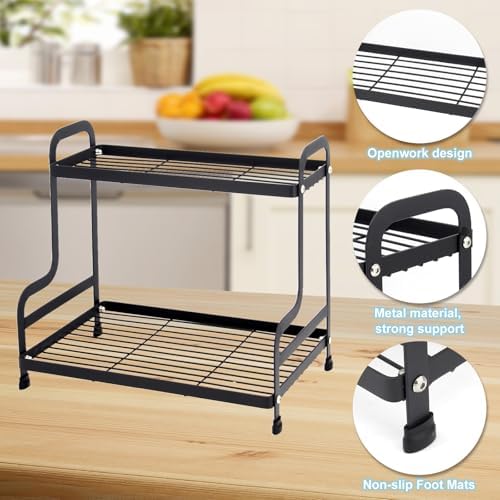 2-Tier Metal Countertop Organizer, Standing Storage Shelf