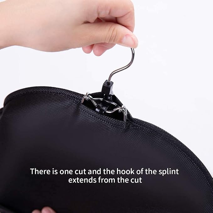 3PCS Extra Long Hair Extension Storage Bag Hairpieces Storage Holder with Wooden Hanger Dust-proof Portable Suit with Transparent Zip Up Closure- Light weight, Waterproof and Portable (Black)