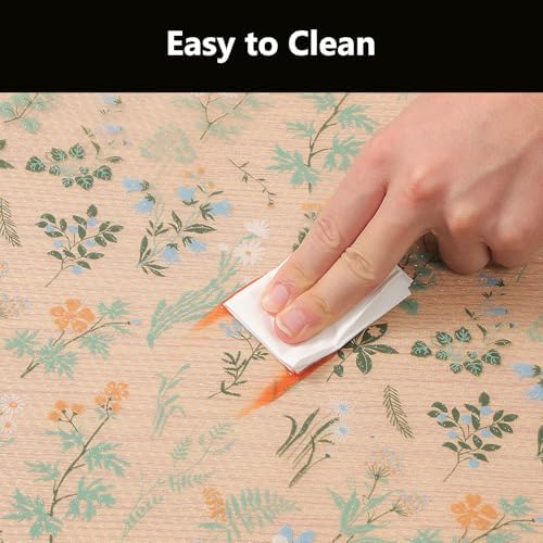 INNOLITES Shelf Liner for Kitchen Cabinet, Floral Drawer Liner Non-Adhesive