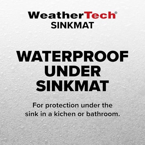 WeatherTech Sink Mat - Waterproof Under Sink Liner Mat for Kitchen Bathroom – 46” x 22” Inches - Durable, Flexible Tray – Home Undersink Organizer Must Haves, Tan, Made from Plastic
