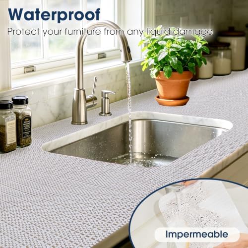 Drawer and Shelf Liner for Kitchen Cabinets, Clear, 12IN X 20FT