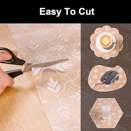Cooyes Shelf and Drawer Liners for Kitchen Cabinets, Non Adhesive Liner