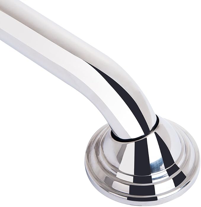 Utopia Alley 24 Inch Decorative Grab Bar for Bathroom & Shower – Wall Mounted Safety Handle, Stainless Steel Bath Support Rail with Concealed Mounting Hardware, Chrome