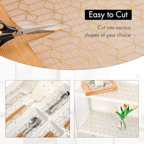 Cooyes Shelf and Drawer Liners for Kitchen, Non Adhesive Cabinet Liner