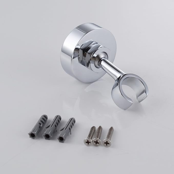 Shower Head Holder Handheld Wand Holder Shower Handle Holder Wall Mount,Shower Sprayer Holder RV Shower Adjustable Showerhead Bidet Spray Head Holder,Polished Chrome