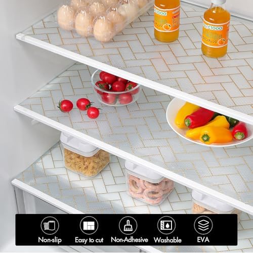 Cooyes Shelf Liner for Kitchen Cabinets – Non-Adhesive Drawer Liner