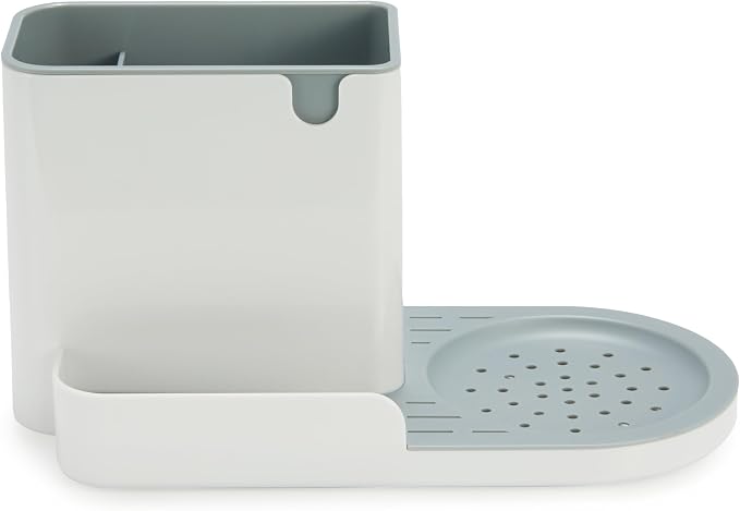 Amazon Basics Kitchen Sink Caddy Organizer for Sponge and Brush Storage, Large, White (Pack of 12)