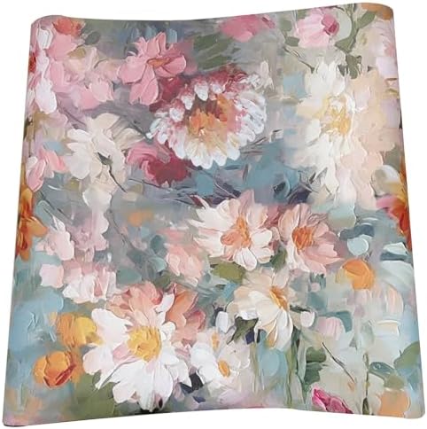 Vintage Ink Flowers Dresser Drawer Liner Textured Floral Contact Paper Shelf Liners for Cabinets and Shelves Cabinets Dresser