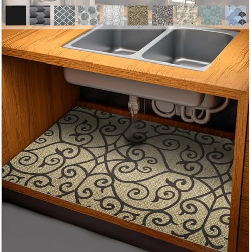 AiBOB Waterproof Under Sink Mat, Absorbent Cabinet Protector, 24" x 68"