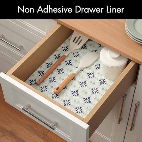 Cooyes Shelf Liner Non-Adhesive Cabinet Drawer Liner for Kitchen 23.6"x118"