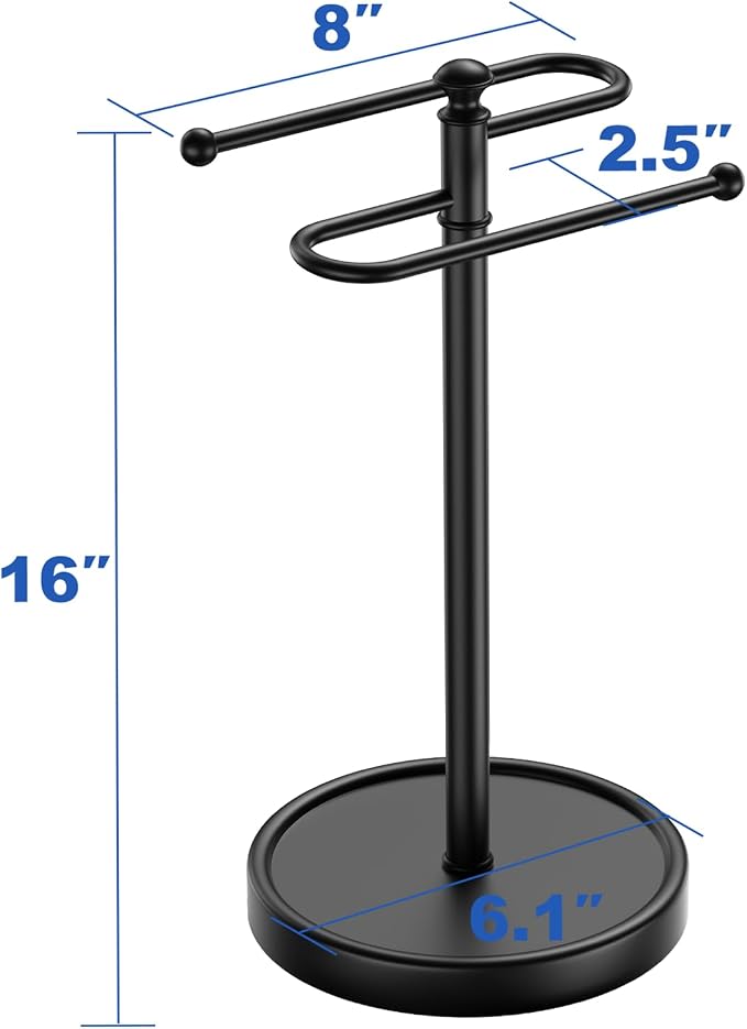 Hand Towel Holder, 304 Stainless Steel Heavy Duty S Shape Hand Towel Stand Free Standing Towel Bar for Bathroom Kitchen Countertop