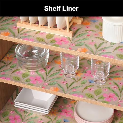 Cooyes Shelf Liner Non-Adhesive EVA Cabinet & Drawer Liner 15" x 120"