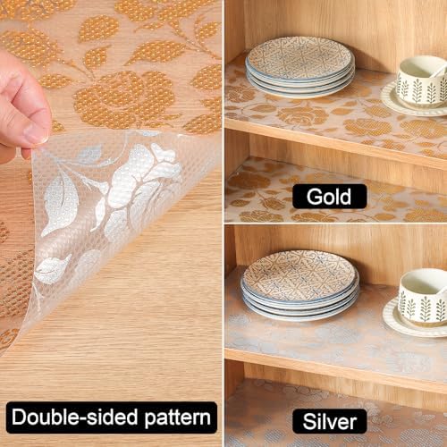 INNOLITES Shelf Liner for Kitchen Cabinets, Non-Adhesive Drawer Liner