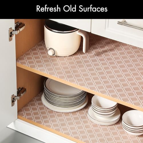Cooyes Shelf Liners for Kitchen Cabinets, Non‑Adhesive Drawer Liner