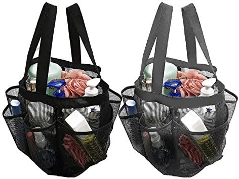 SPINFOX 2 Pack Mesh Shower Caddy Portable, Hanging Bags for Camping Dorm