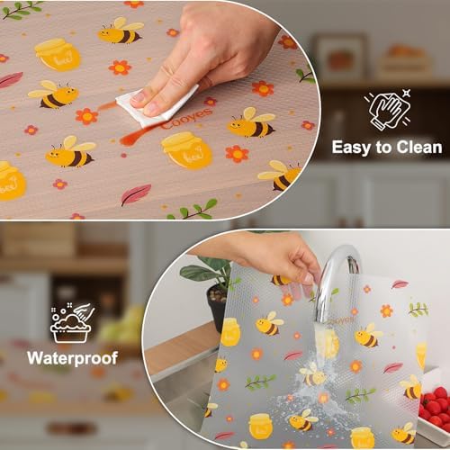 Cooyes Shelf Liner Non-Adhesive Cabinet Drawer Liner for Kitchen 20"x360"