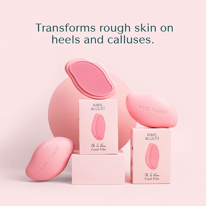 Bare August Glass Foot File & Foot Scrub Exfoliator Bundle