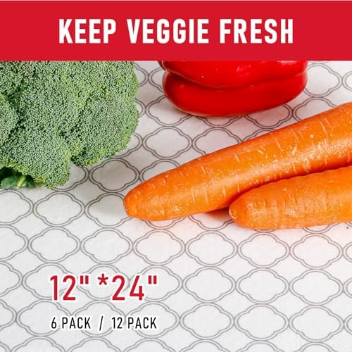 Cooyes Felt Shelf Liners for Drawer & Kitchen Cabinet, 12 Pack, 12"×24"